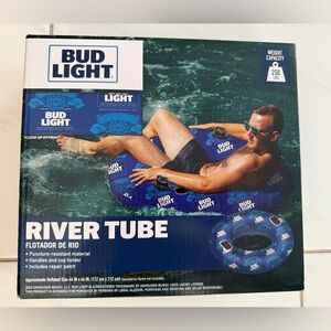Bud Light River Tube Inflatable - Blue - Brand New